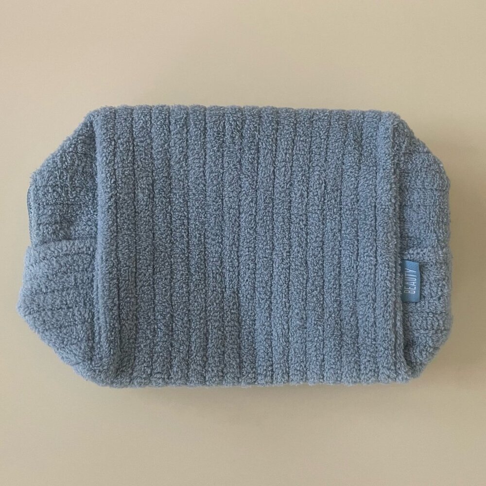 Cult Beauty Towel Terry Light Blue Cosmetic Makeup Bag New